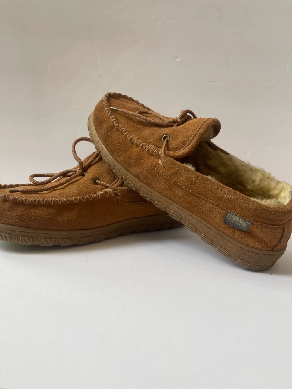 Cloud Nine Sheepskin Suede Slip-on Moccasin